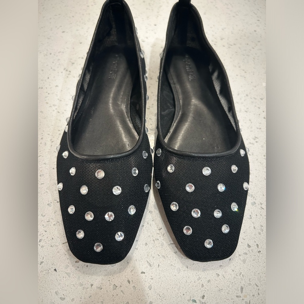 Open Edit Lennox Rhinestone Mesh Flat - Picture 5 of 10